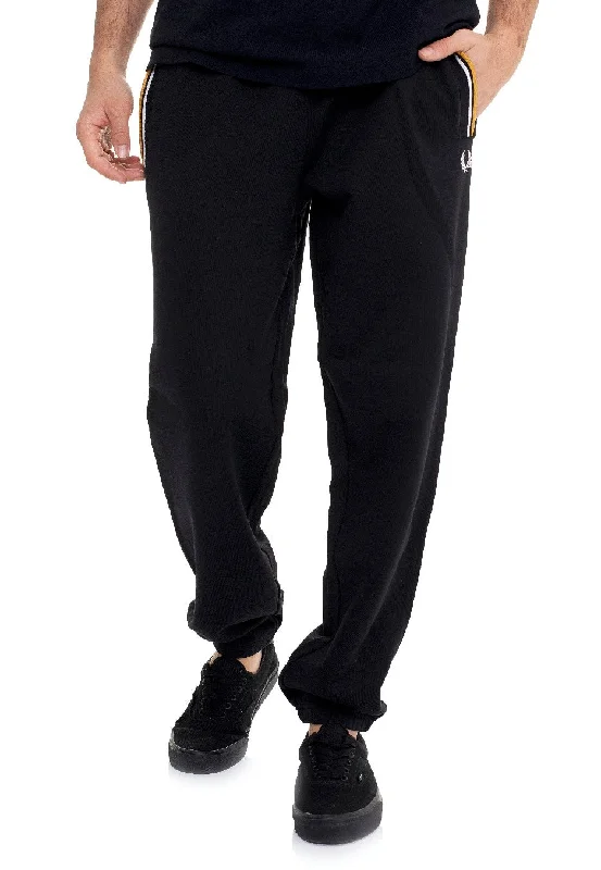 grey sports pant casual -Fred Perry - Tipped Loopback Black - Sweat Pants