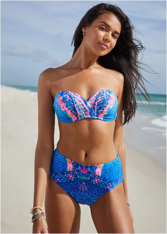 swimwear warm weather -High-Waist Bikini Bottom - Timeless Treasure