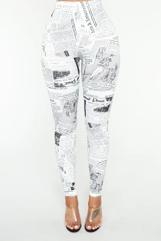 Cyane High Rise Leggings - Black/White