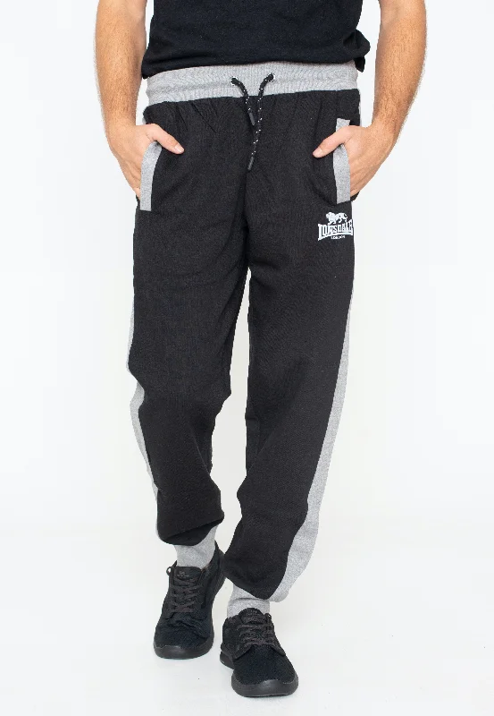 sports pant for morning exercise -Lonsdale - Brocklehill Marl Grey/Black - Sweat Pants