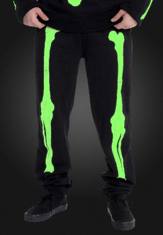 sports pant with high stretch -Dark Moon - Skeleton Glow In The Dark - Sweat Pants