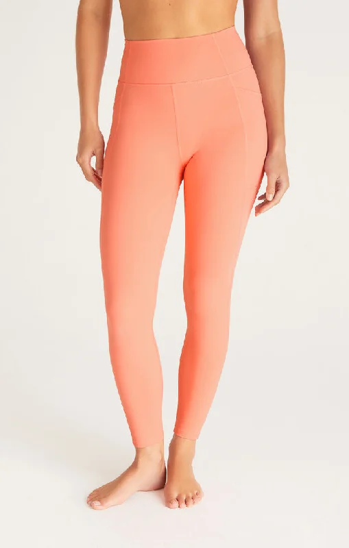 sports jacket weekend hikes -Z Supply All Day 7/8 Pocket Legging - Bright Melon