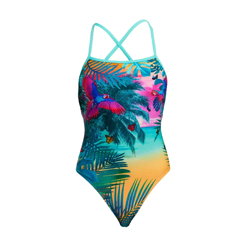 high waisted swimwear bikini -The Beach | Ladies Strapped In One Piece