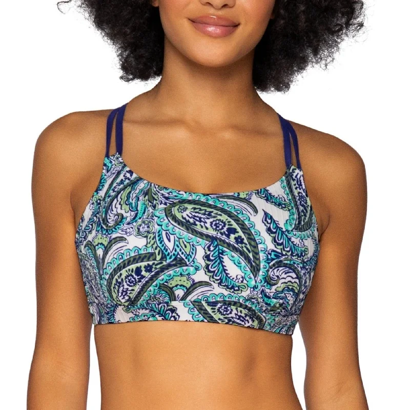 Longline Purple Sports Bra for Modesty -Taylor Bralette 56EFGH - Cape Cod