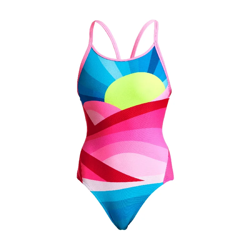 swimwear max flexibility -Summit Sunset | Ladies Diamond Back One Piece