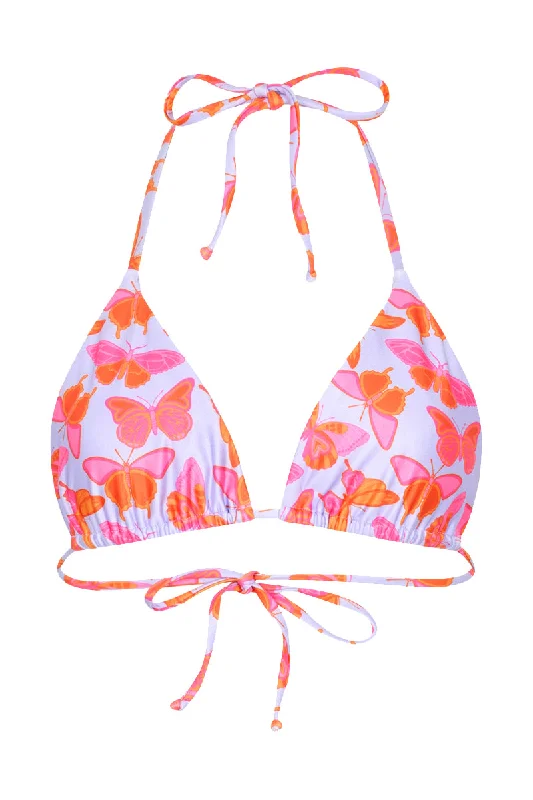 swimwear warm weather -Tallows Tri Top in Tino's Light Butterflies