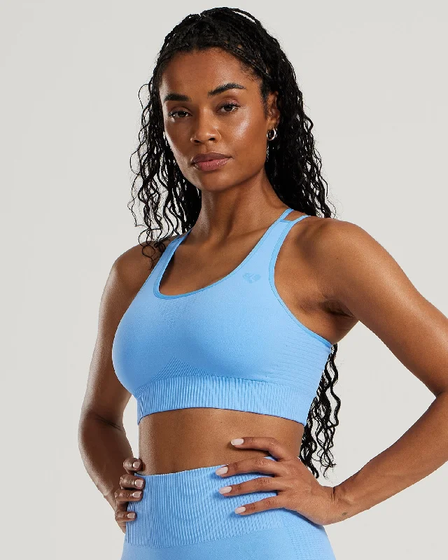 Red Cotton Sports Bra for Pure -Power Seamless Sports Bra | Sky Blue