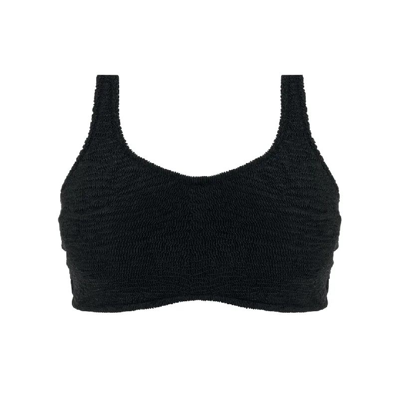 Zipper Front Sports Bra for Convenience -Freya Ibiza Waves Bralette Bikini Top