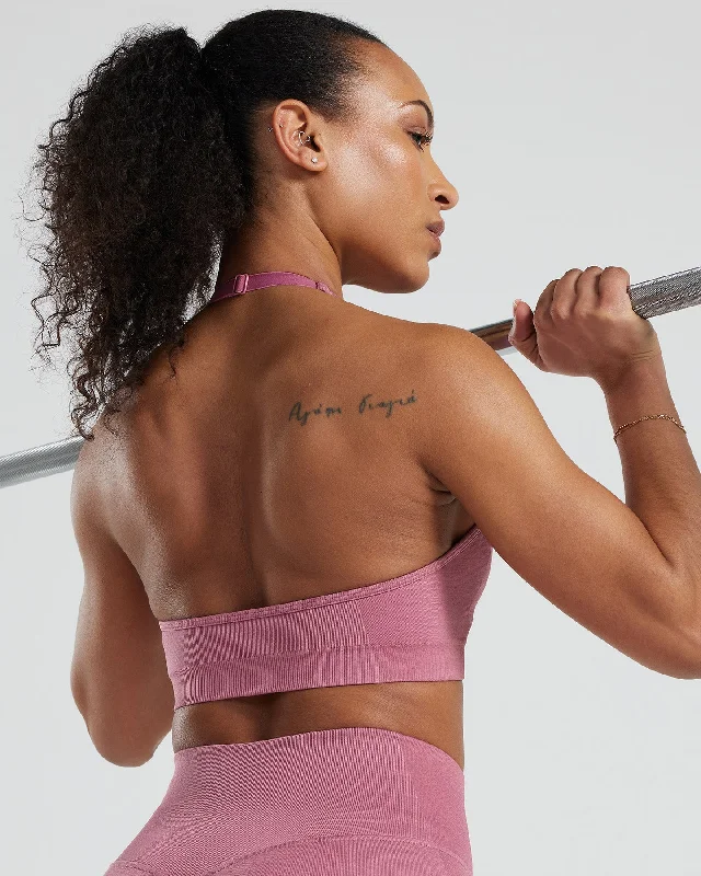 Double Layer Sports Bra for Support -Motion Seamless Halter Bra | Heather Rose