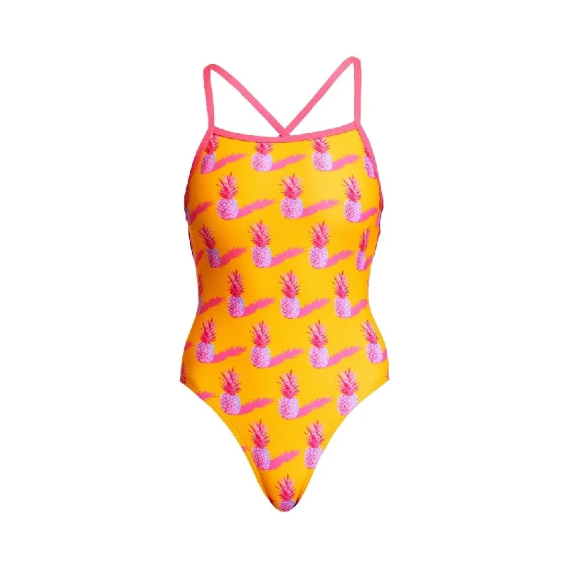 swimwear high coverage -Pineapple Punch | Ladies Strapped In One Piece