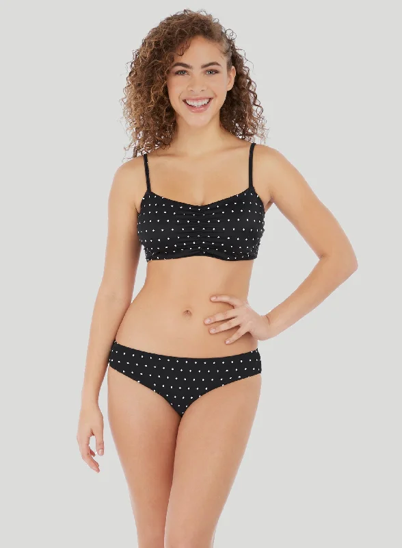 Lightweight Black Sports Bra for Summer -Freya Swimwear: Jewel Cove Bralette Bikini Top Black Diamond