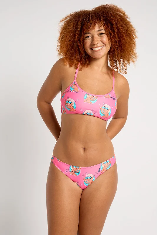 swimwear active moms -Freshwater Top in Ben Ross Pink