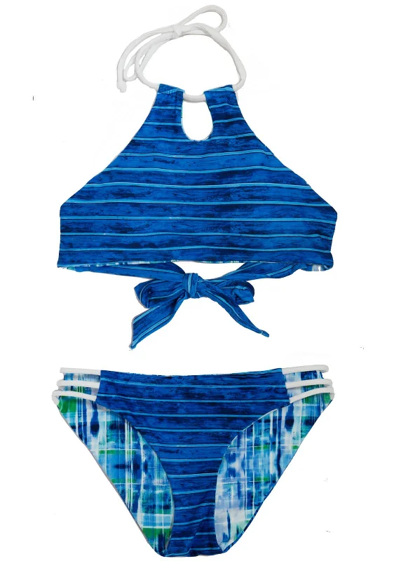 swimwear unique design -Aquazul Bikini - 2-Piece | Halter Style | Girls 10-14