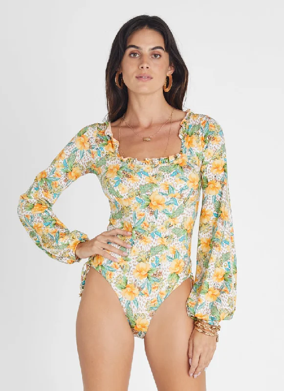 swimwear deep coverage -Dahlia Lizza One Piece