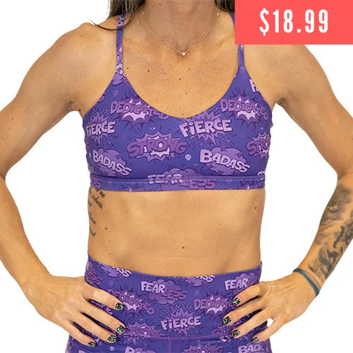 Plain Sports Bra for Simplicity -Move Free Bra | Fearless | Purple