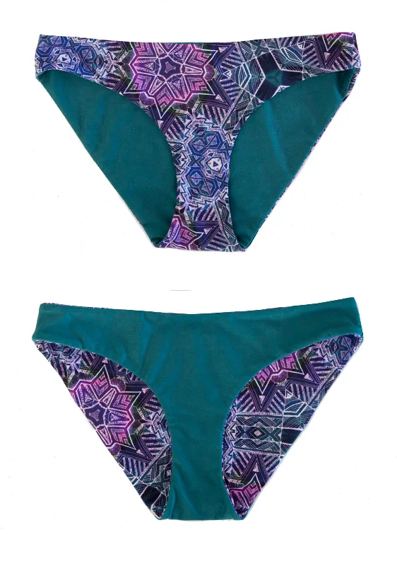 swimwear cool weather -PURPLE HAZE - Reversible BIKINI BOTTOMS