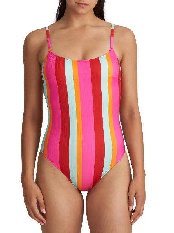 swimwear reinforced seams -Tenedos Wireless Swimsuit - Jazzy