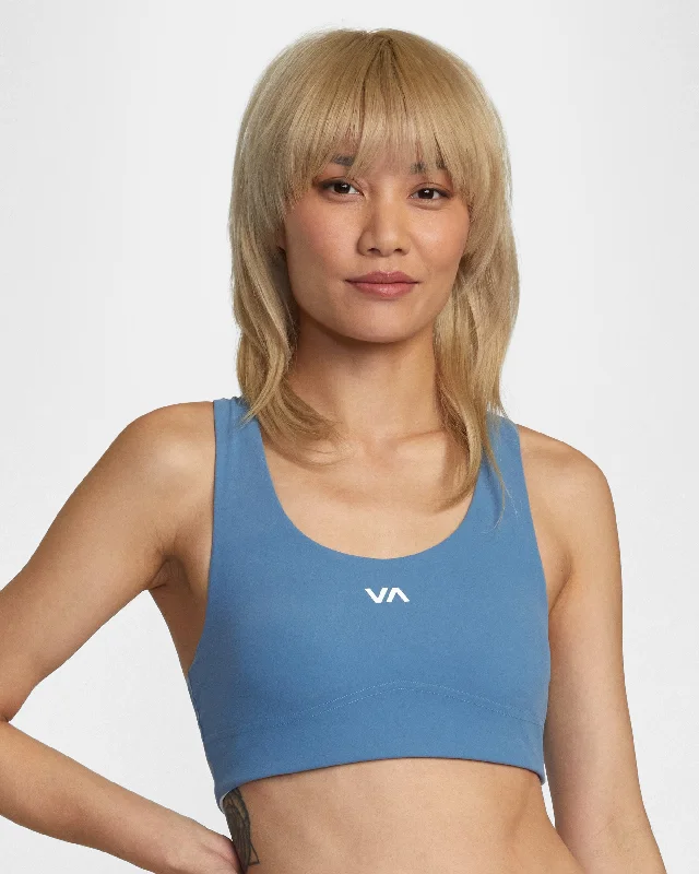 Blue Camo Sports Bra for Adventure -Womens VA Essential Mid Bra