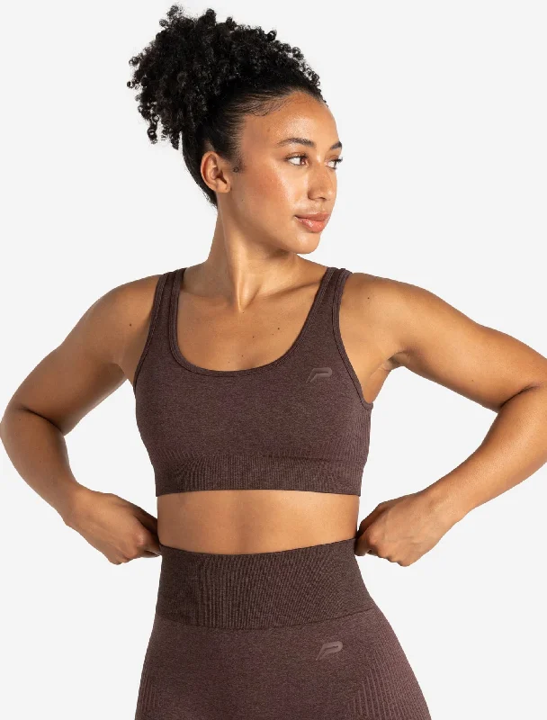 Yellow Affordable Sports Bra for Save -ADAPT 2.0 Seamless Sports Bra - Cherry Brown