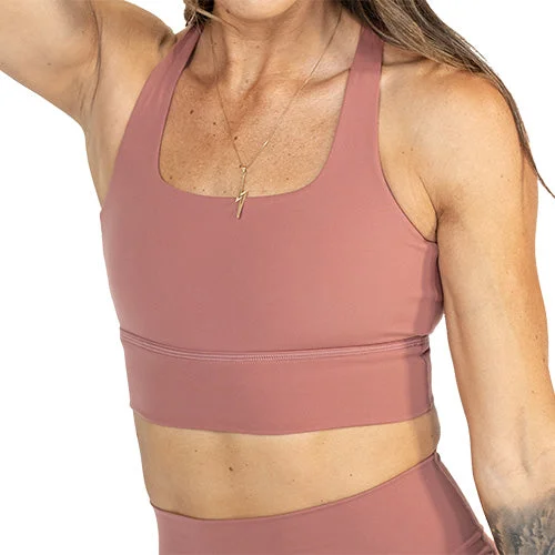 Purple Full Length Sports Bra for Long -Longline Bra | Blush