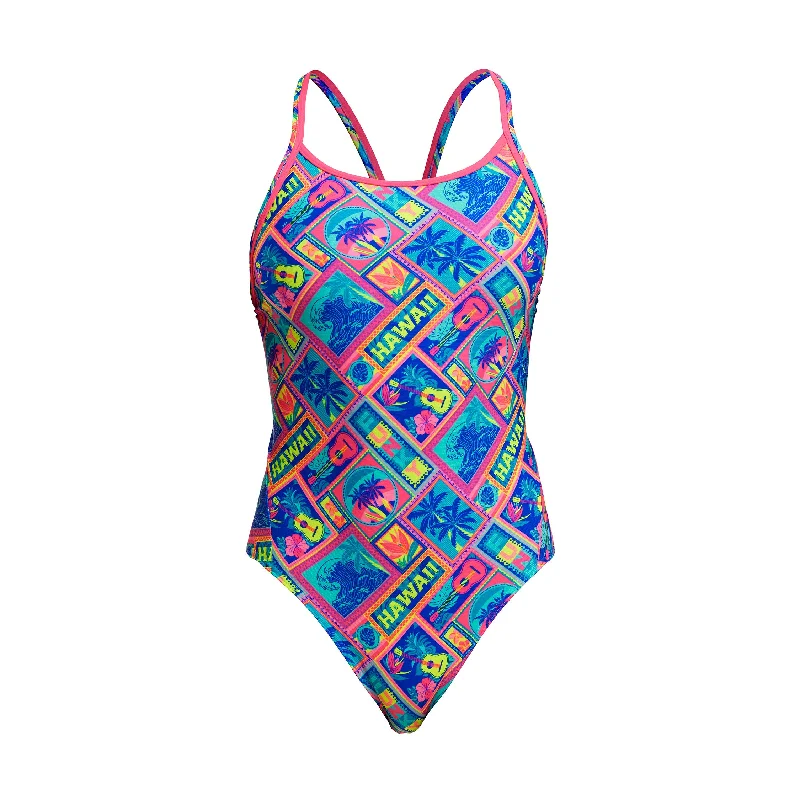 swimwear active moms -Coco Canel | Ladies Diamond Back One Piece