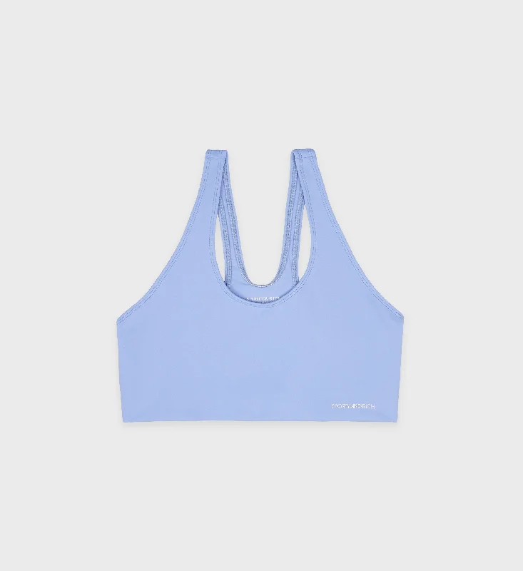 White Low Support Sports Bra for Chill -Sports Bra N.03- Hydrangea