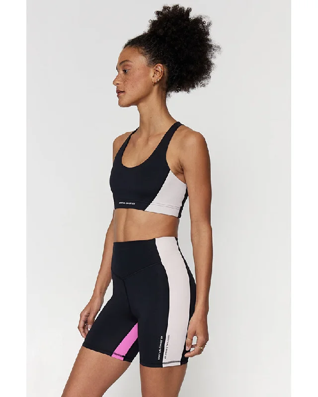 Pastel Sports Bra for Soft Style -Spiritual Gangster SG Verve Eco Jersey Sports Bra - FA23676007 - Womens - Black / Oatmeal