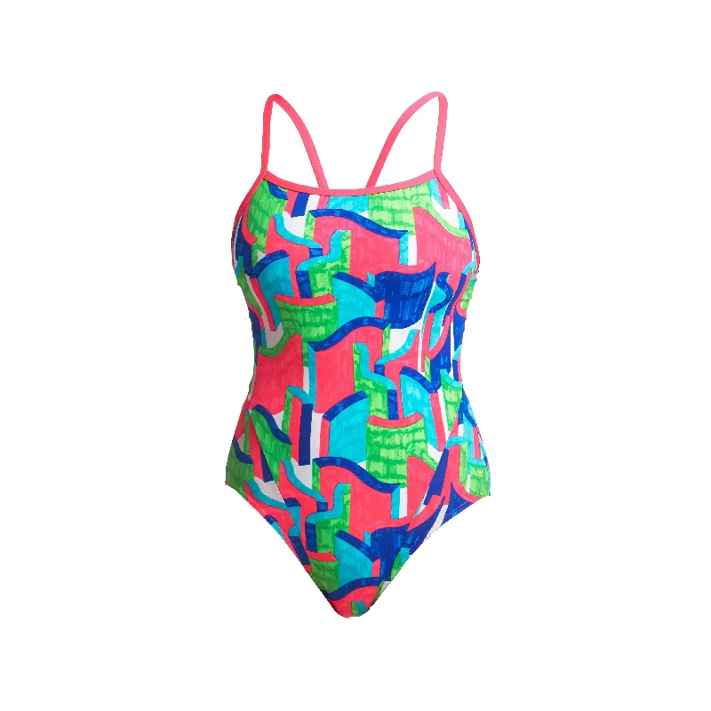 swimwear extra stretch -Texta Towers | Ladies Single Strap One Piece