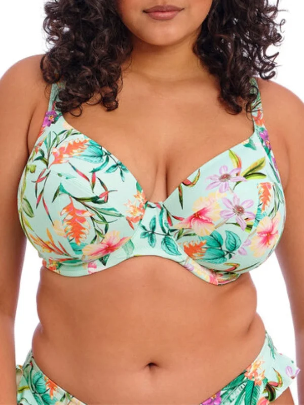 swimwear outdoor pool -Sunshine Cove Plunge Bikini Top - Aqua