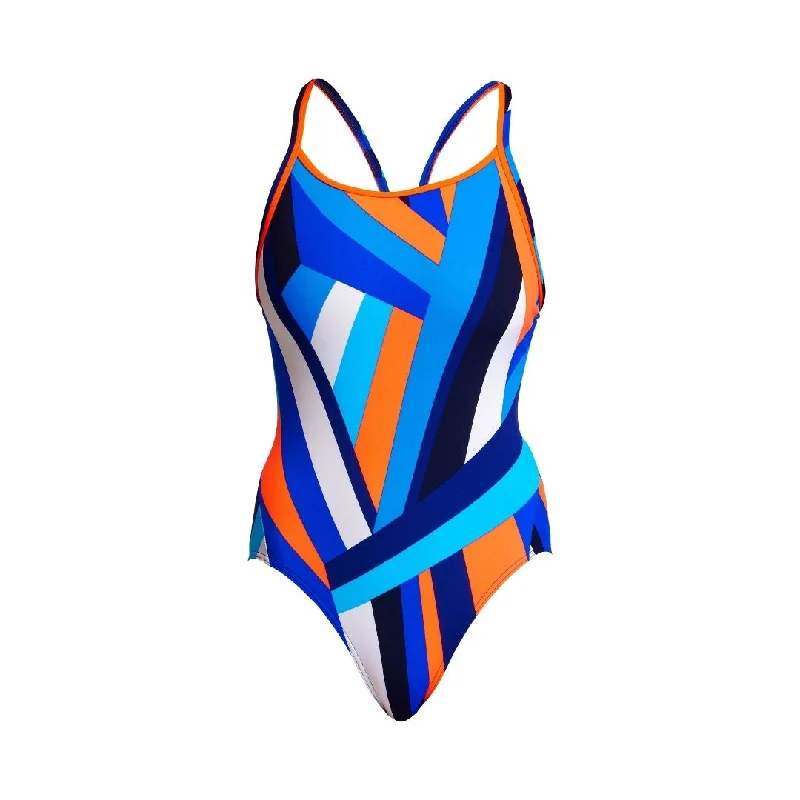 swimwear slim design -Scaffolded | Ladies Diamond Back One Piece