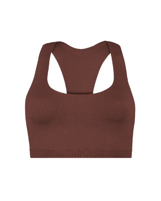 Racerback Purple Sports Bra for Training -ELATED Bra Top | Maroon