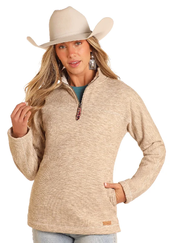 Berber Lined 1/4 Zip Jacket - Natural