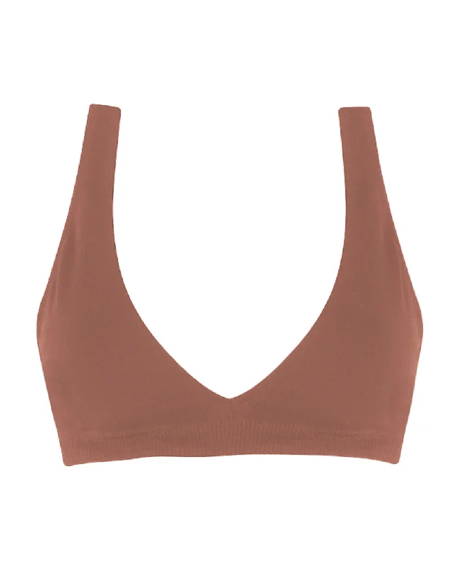 Plus Size Neon Sports Bra for Fitness -GRACEFUL Bikini Bra Top | Rusty Pink