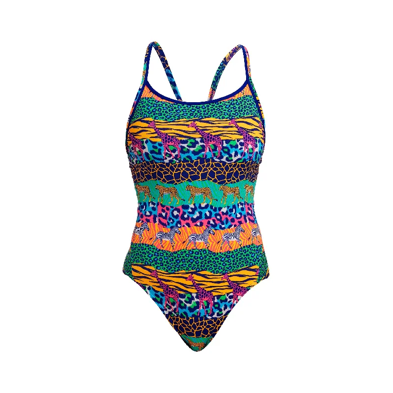 swimwear fast dry -Gone Wild | Ladies Diamond Back One Piece