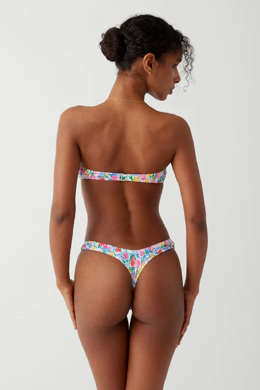 swimwear chilly days -Full Moon Micro Bikini Bottom - Painted Petals