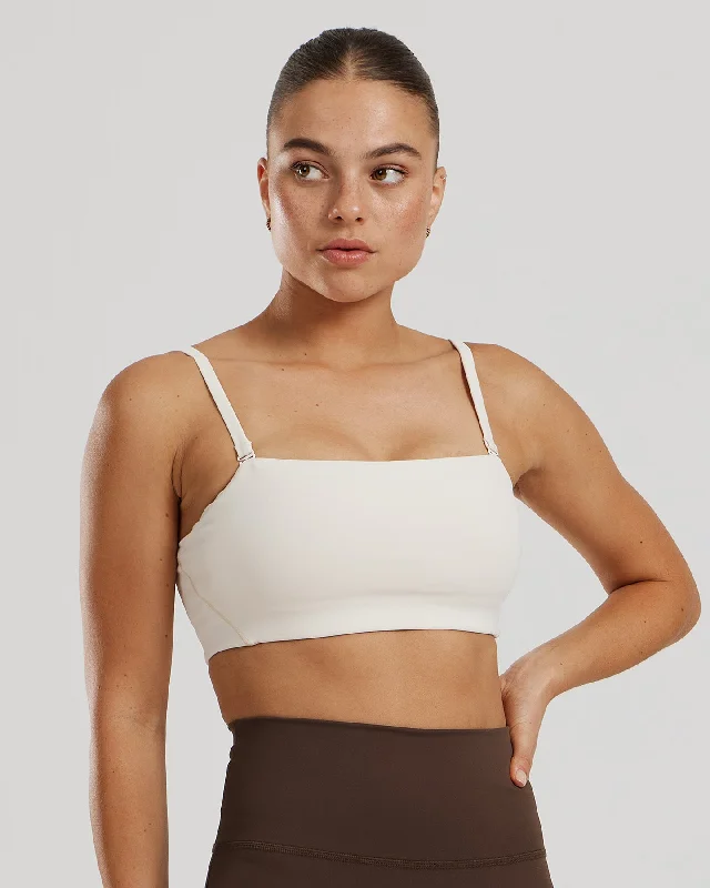 Green Slim Fit Sports Bra for Teens -Essential Bandeau Convertible Bra | Off White