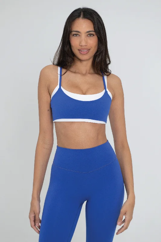 Red Pastel Sports Bra for Soft Look -Layered Bra - Cobalt