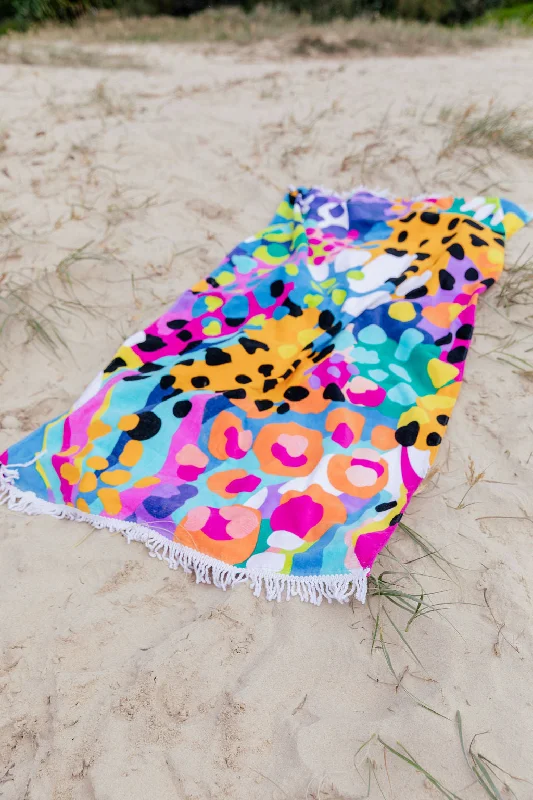 swimwear soft straps -Beach Towel in Kasey Swim by Kasey Rainbow