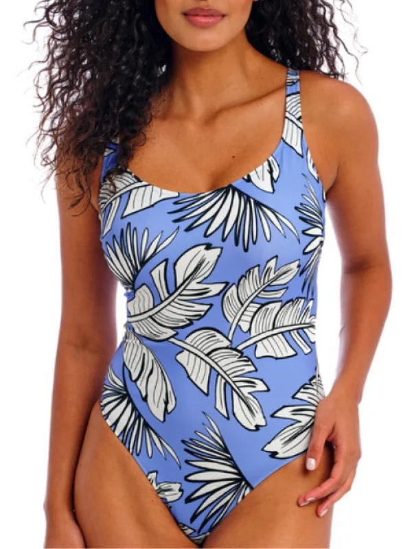 swimwear loose design -Mali Beach Underwired Swimsuit - Cornflower