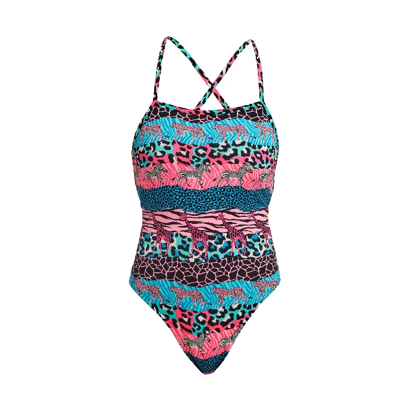 swimwear weight training -Wild Things | Ladies Strapped In One Piece