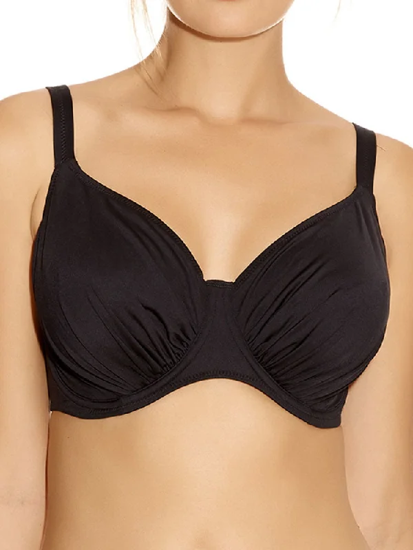 swimwear relaxed feel -Versailles Full Cup Bikini Top - Black