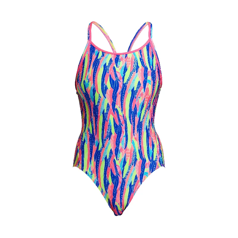 swimwear surf jogs -Wing Tips | Ladies Diamond Back One Piece