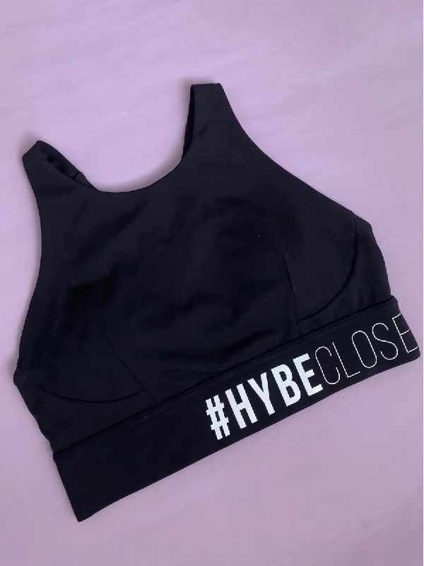 Pastel White Sports Bra for Soft Look -BTS : #HybeCloseTheGyms Sports Bra