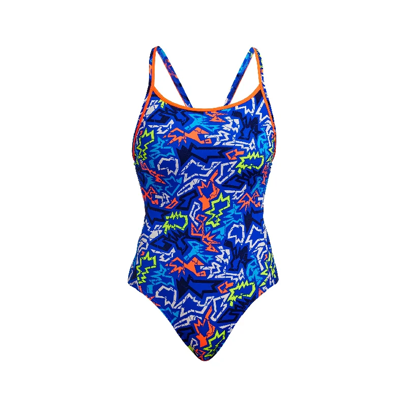 swimwear rugged beaches -Broken Hearts | Ladies Diamond Back One Piece