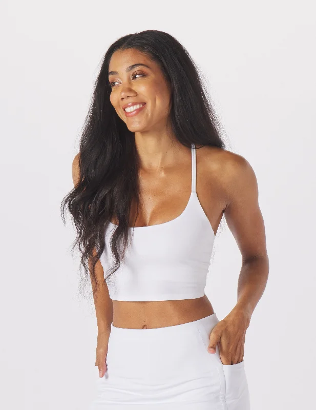 Orange Mesh Sports Bra for Breeze -Pure Bra: White