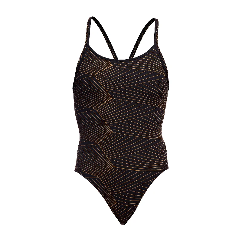 swimwear busy schedules -Gold Weaver | Ladies Diamond Back One Piece