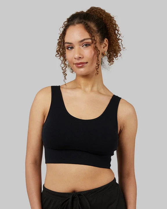 Yellow Reflective Sports Bra for Night -WOMEN'S SCOOP LONGLINE COMFORT BRA