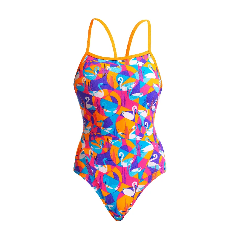 swimwear athletic style -Swim Swan | Ladies Single Strap One Piece