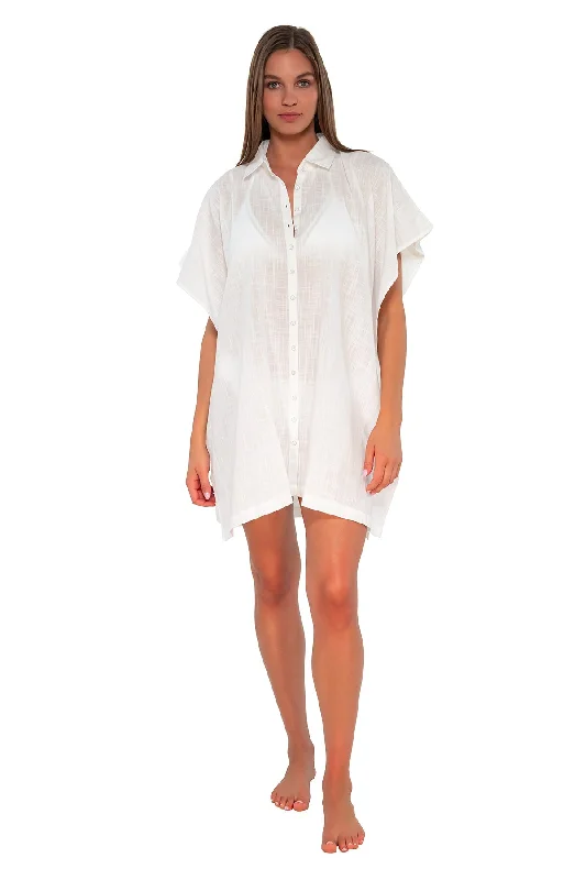 swimwear active days -Sunsets White Lily Shore Thing Tunic