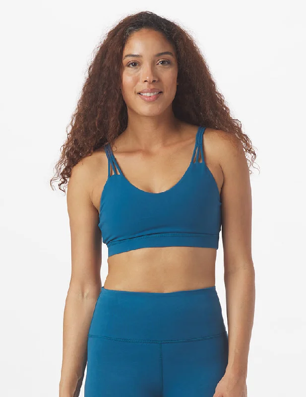 Black Loose Fit Sports Bra for Relax -Para Bra: Moroccan Blue